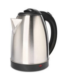 Photo of Stylish electrical kettle isolated on white. Household appliance