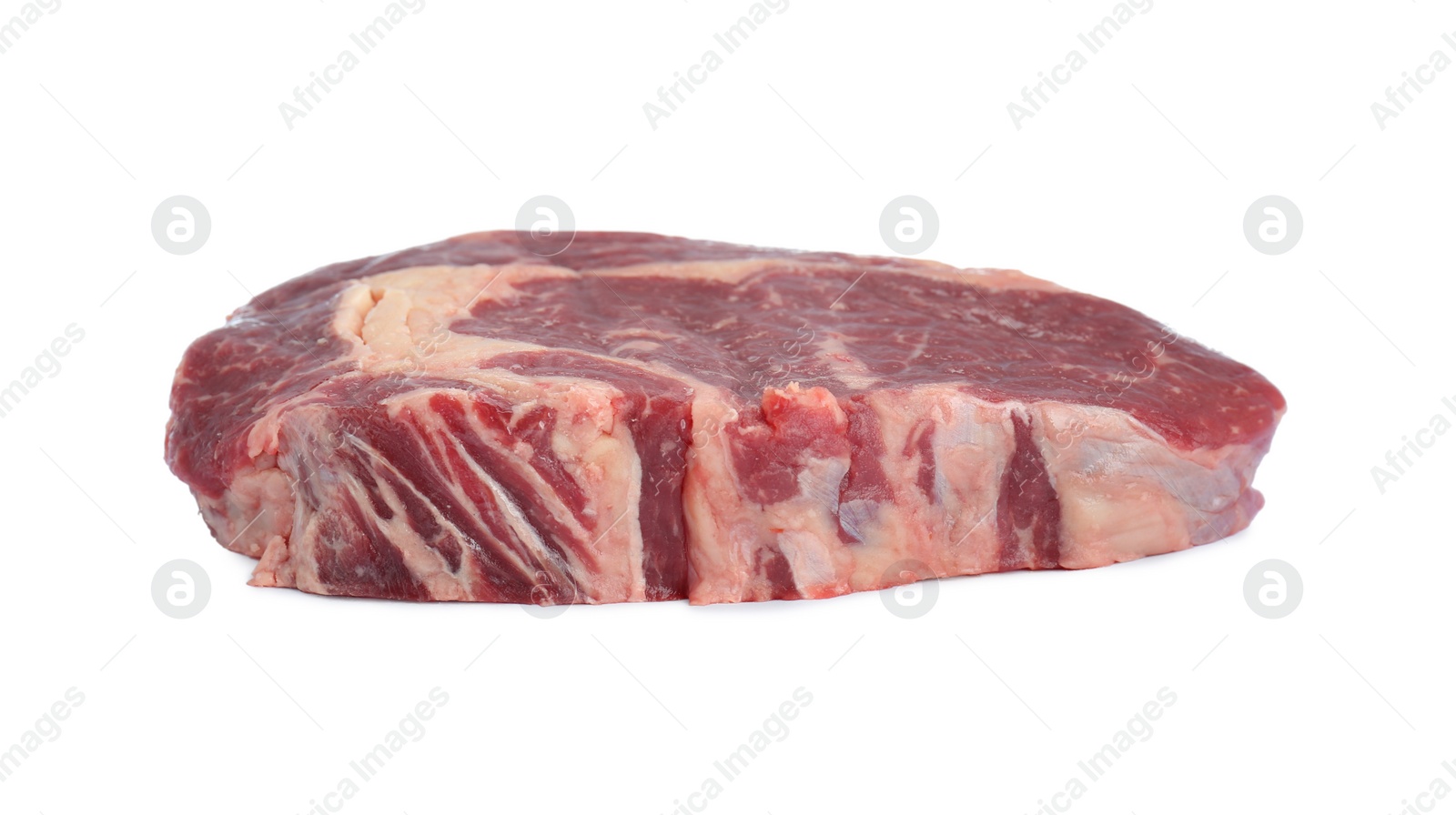 Photo of Piece of fresh beef meat isolated on white