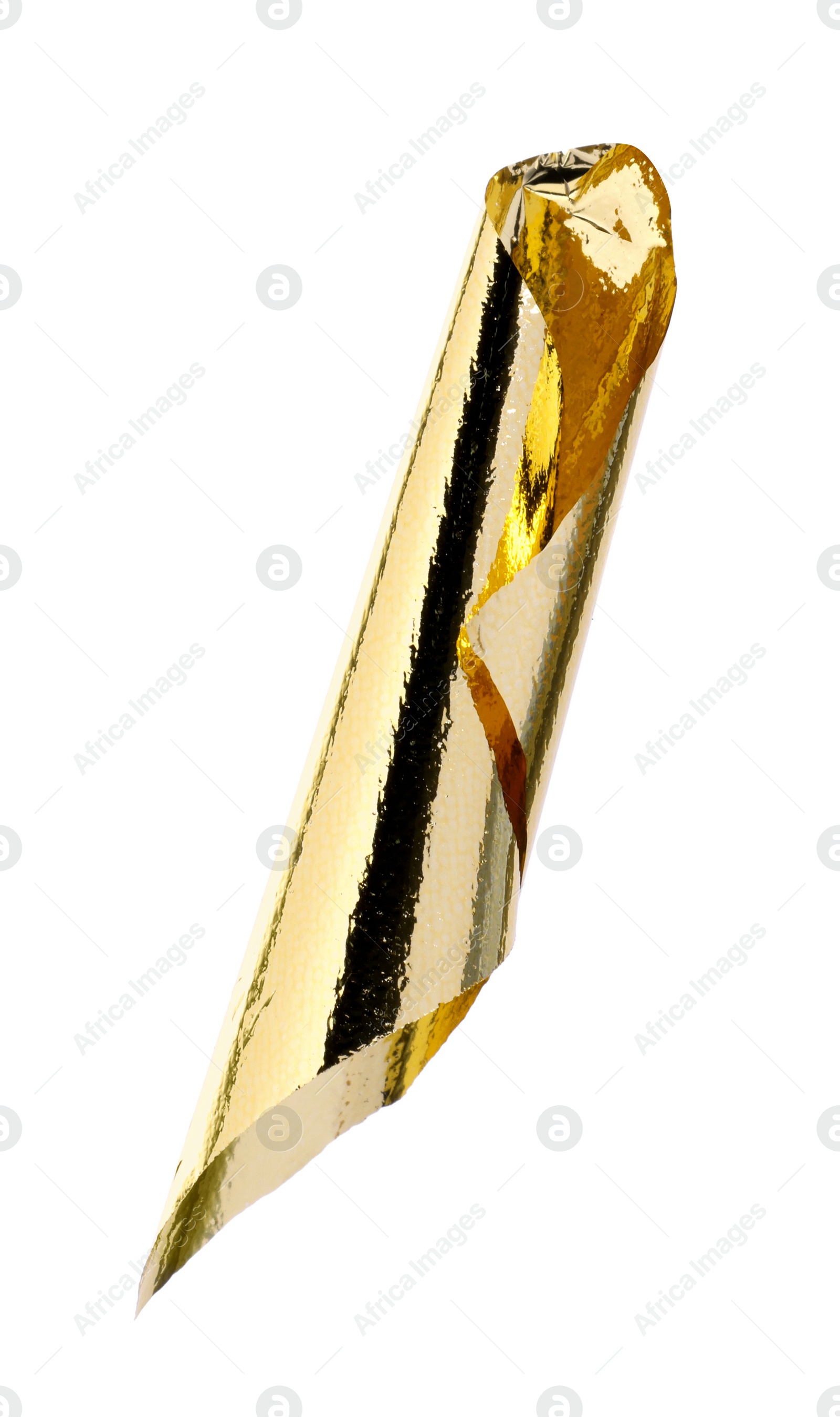 Photo of Piece of edible gold leaf isolated on white