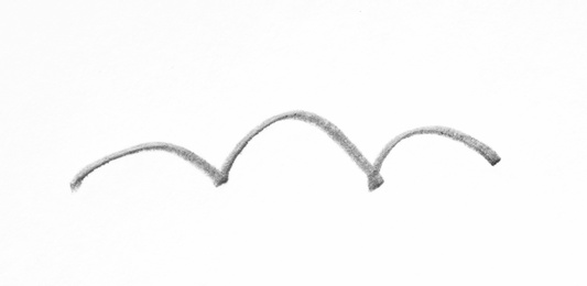 Photo of Hand drawn pencil scribble on white background