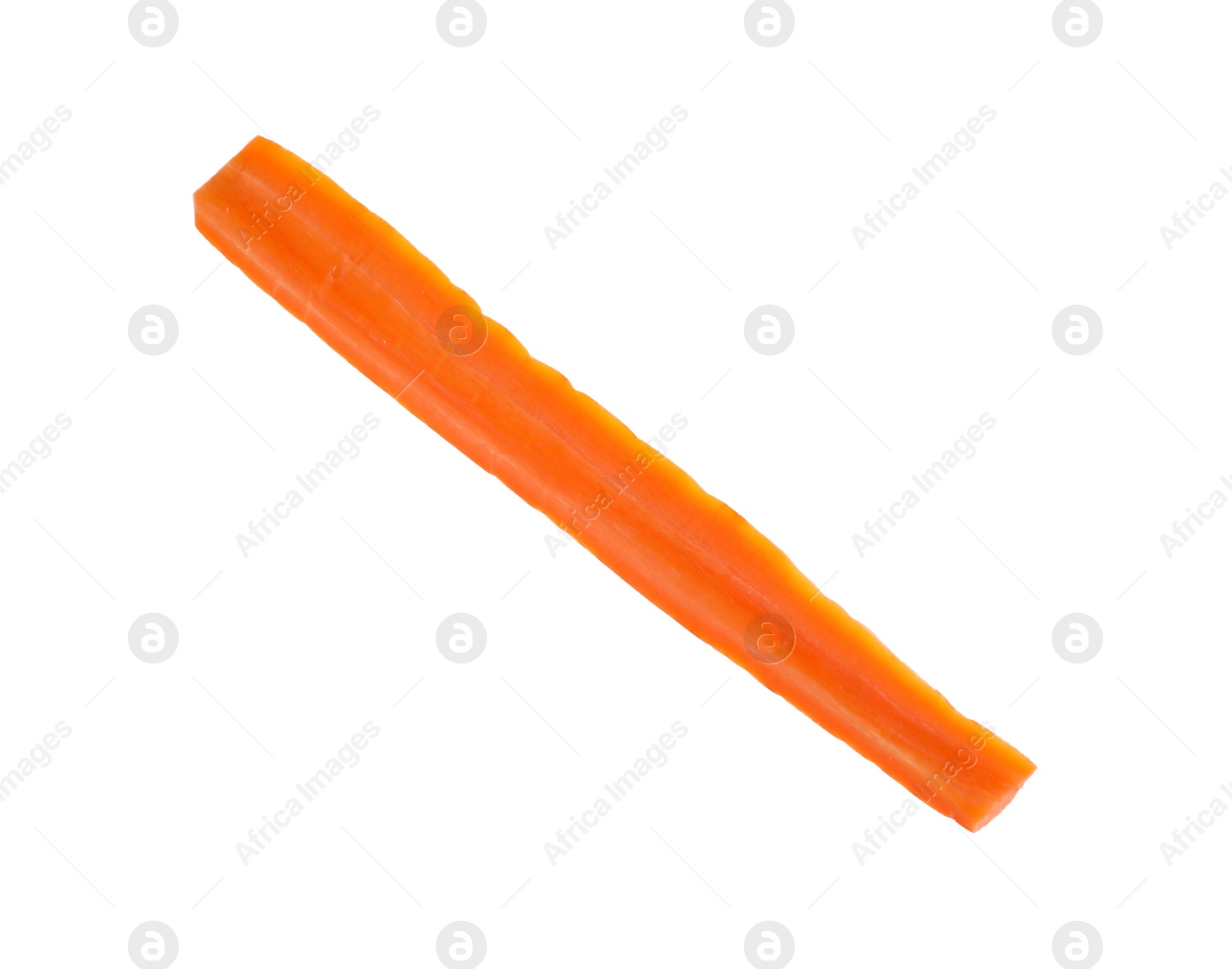 Piece of fresh ripe carrot isolated on white Photo of Piece of fresh ripe carrot isolated on white