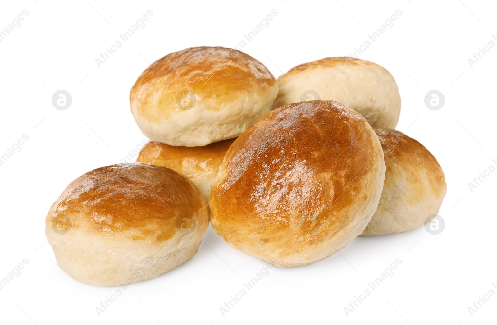 Photo of Tasty scones prepared on soda water isolated on white