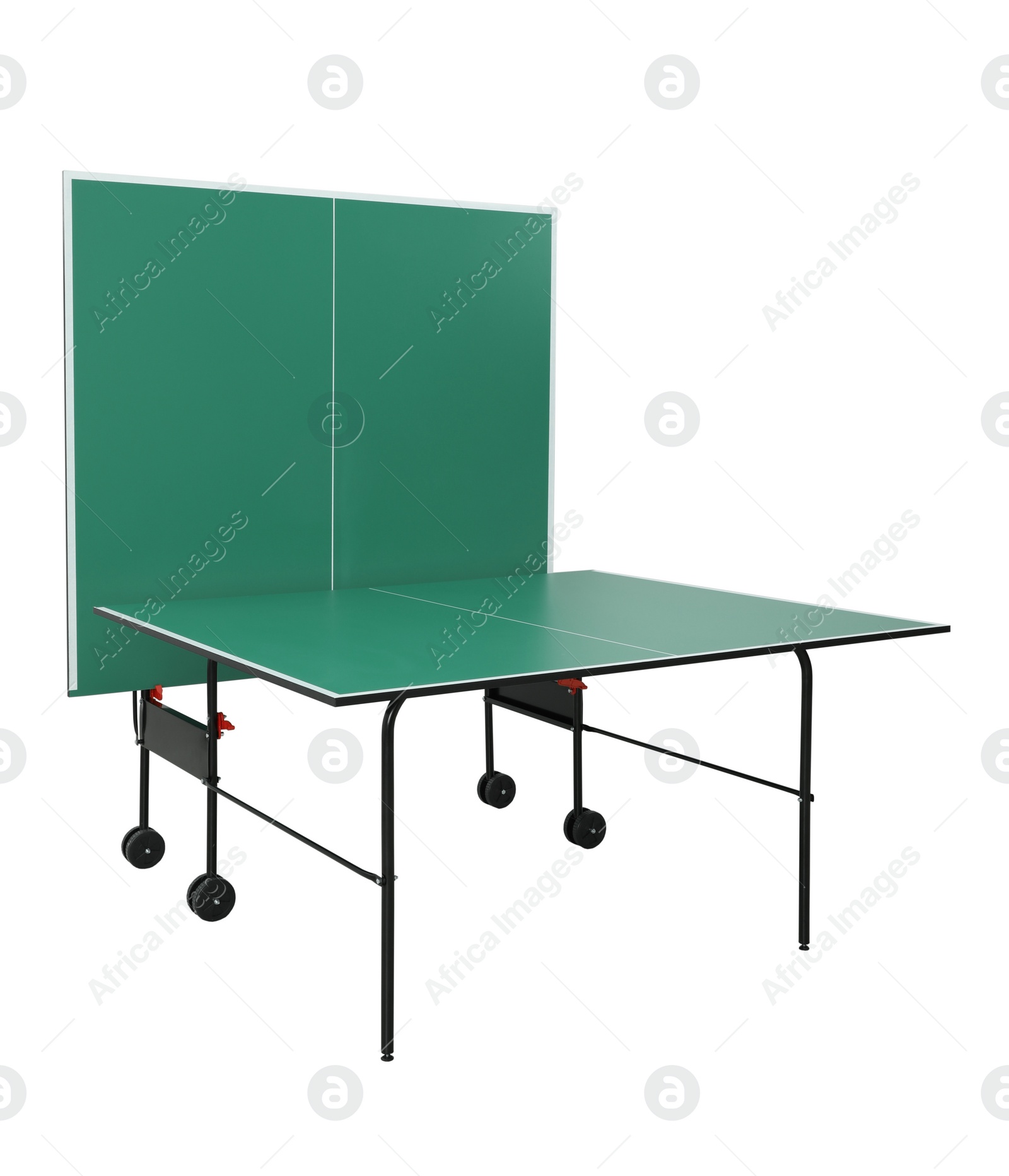 Image of Green ping pong table isolated on white