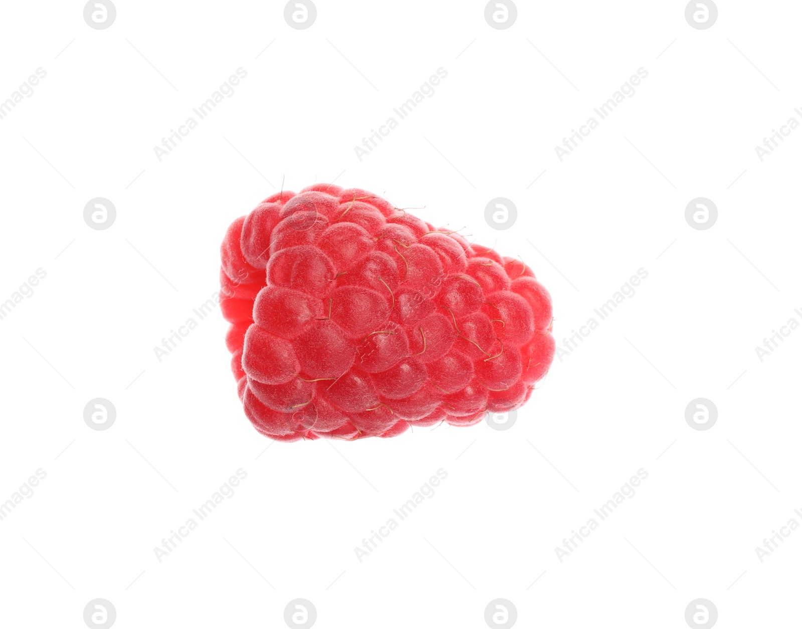 Photo of Delicious ripe sweet raspberry isolated on white