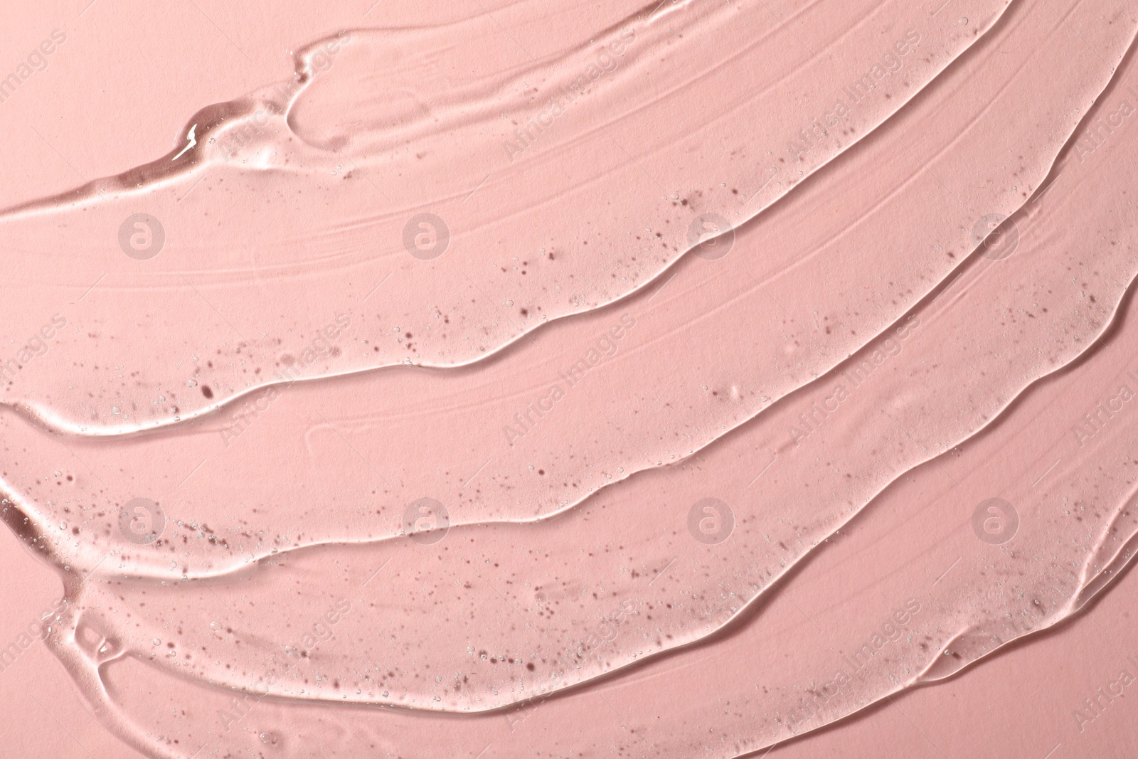 Photo of Cosmetic gel on pink background, top view