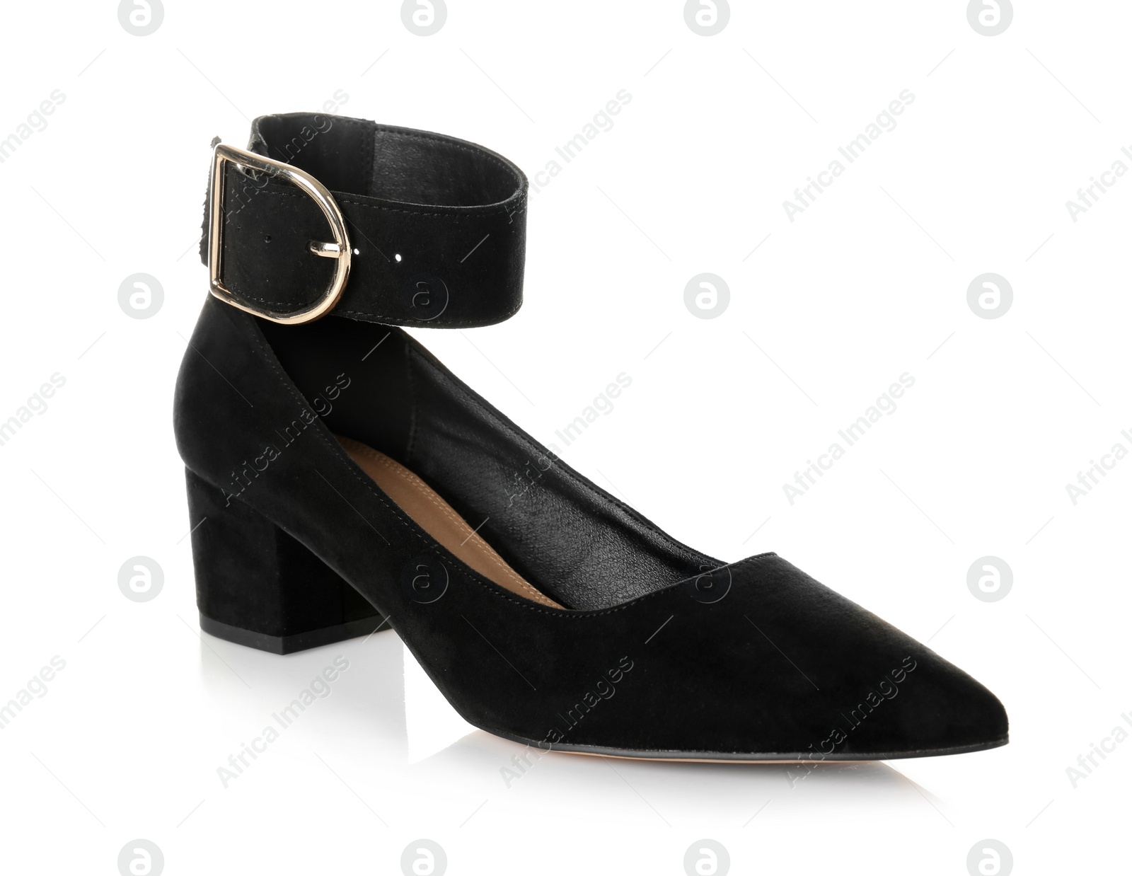 Photo of Female shoe on white background