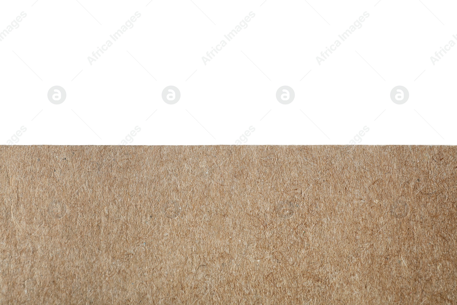 Photo of Brown paper bag on white background, closeup