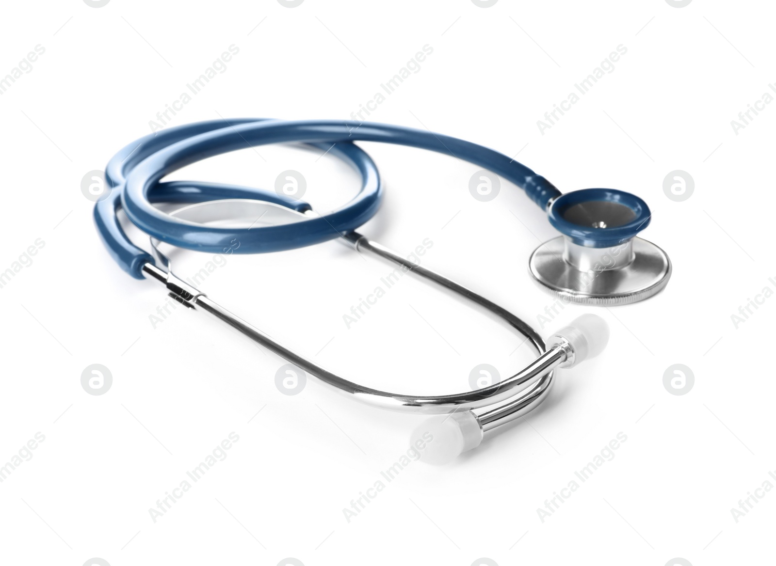 Photo of Stethoscope on white background. Medical object