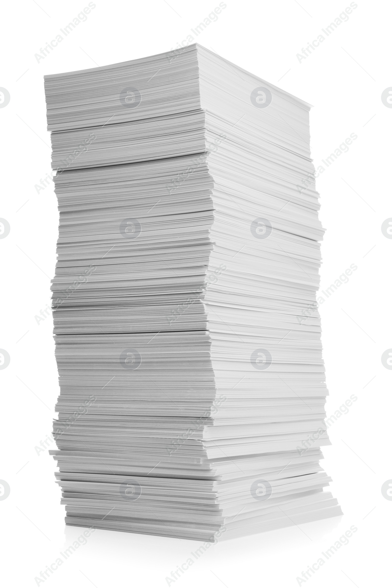 Photo of Stack of paper sheets isolated on white