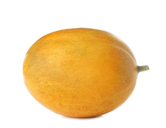 Photo of Whole tasty ripe melon on white background