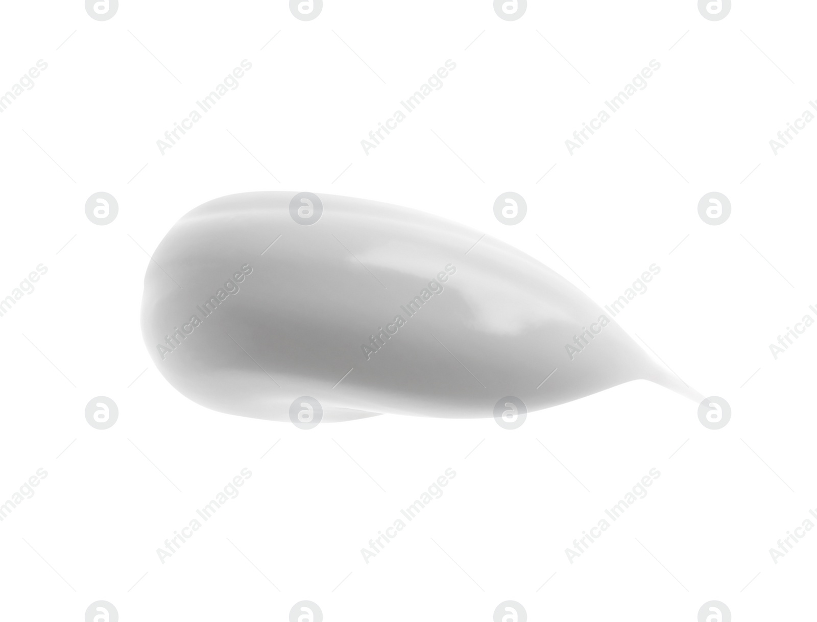 Photo of Smear of toothpaste isolated on white, top view