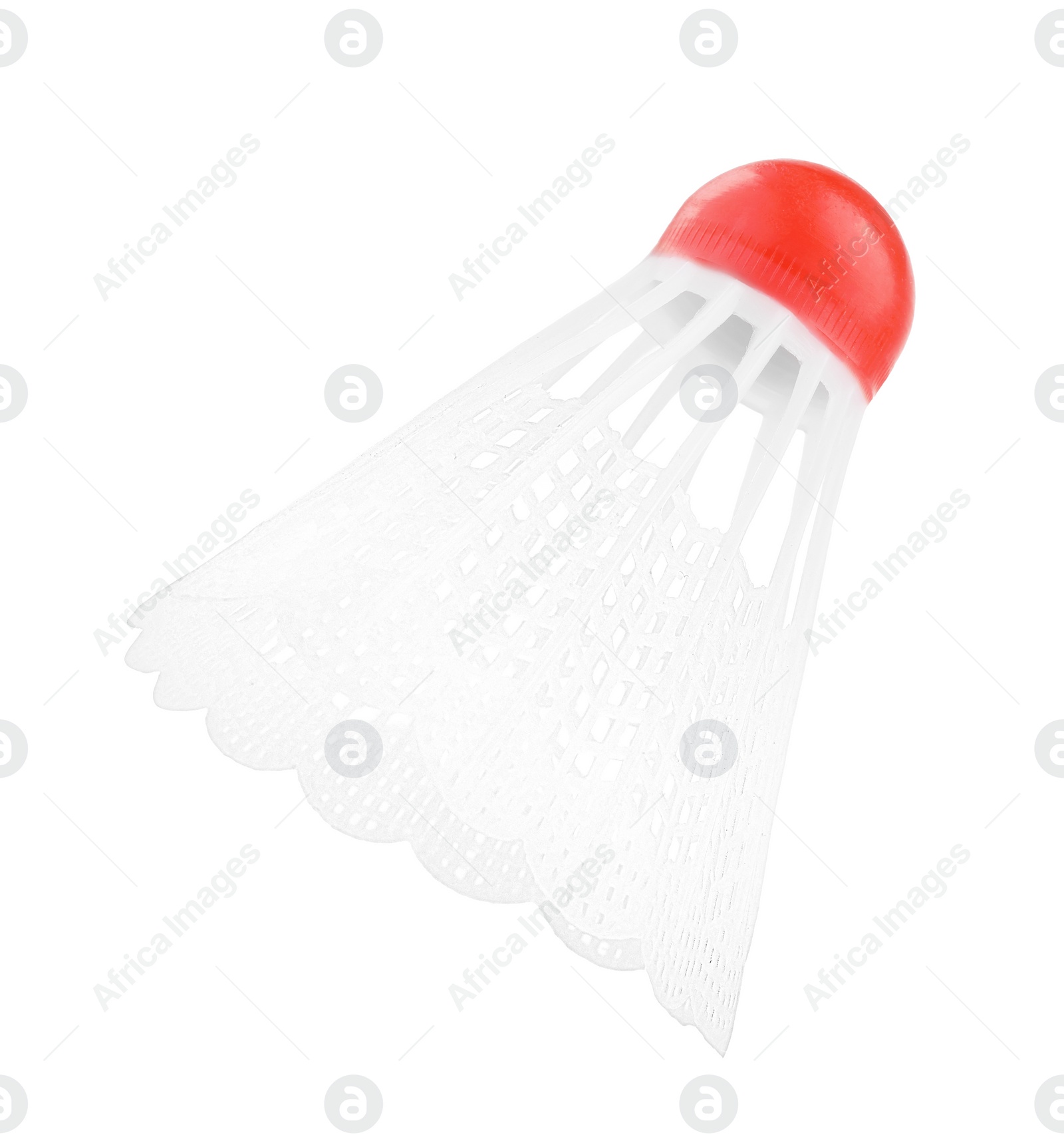 Photo of One badminton shuttlecock isolated on white, Sports equipment
