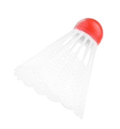 One badminton shuttlecock isolated on white, Sports equipment