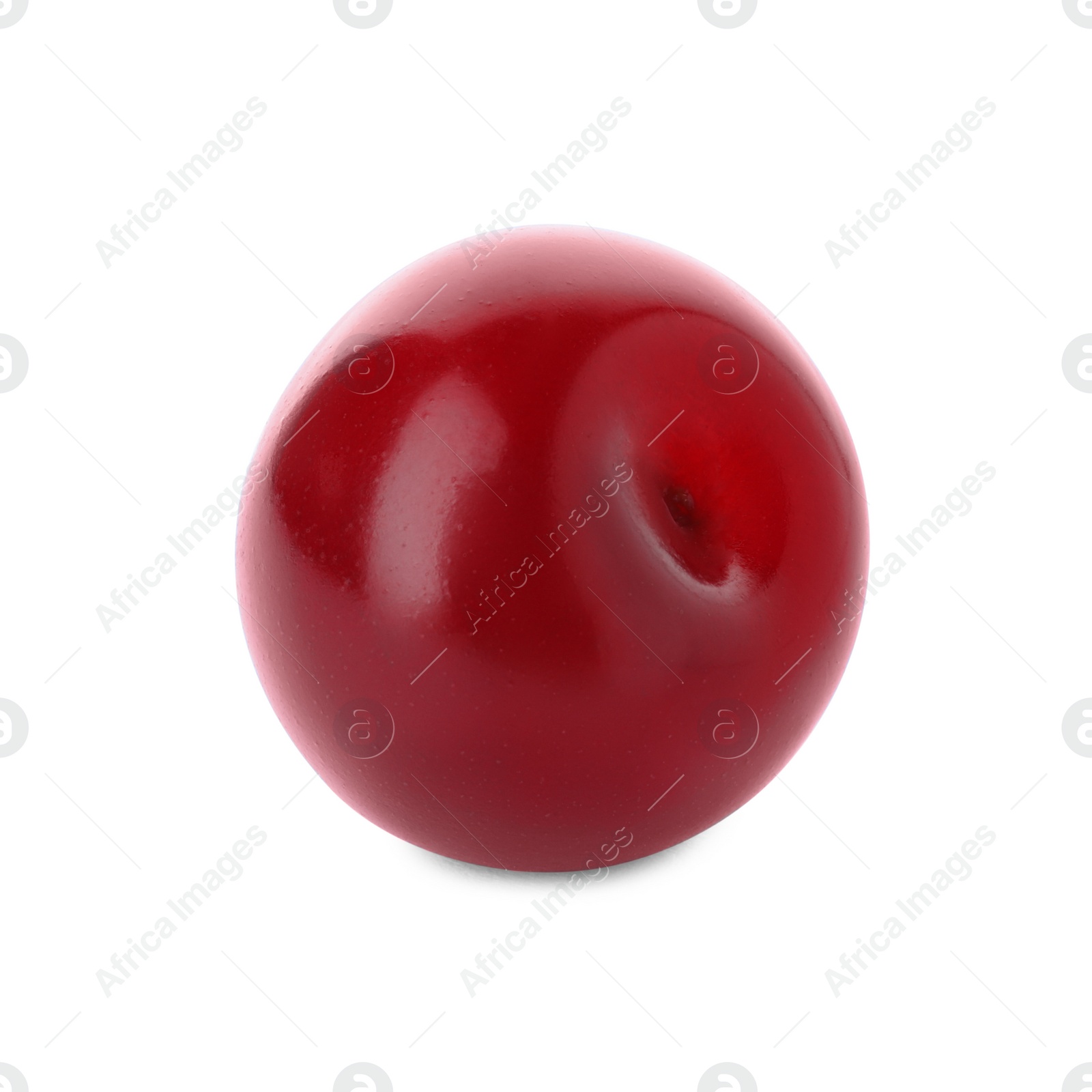 Photo of Sweet red juicy cherry isolated on white