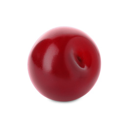 Photo of Sweet red juicy cherry isolated on white