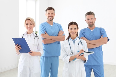 Photo of Doctors and medical assistants in clinic. Health care service