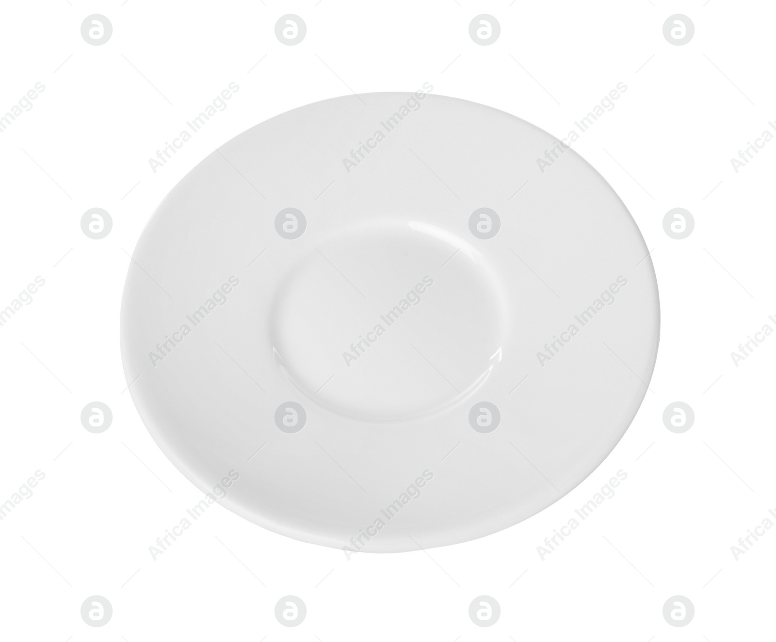 Photo of Ceramic plate isolated on white. Cooking utensil