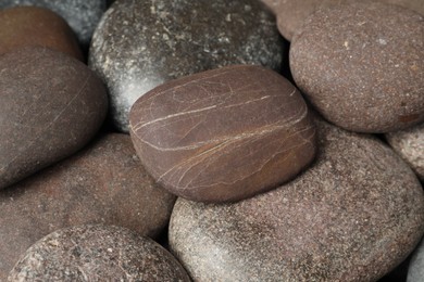 Many different stones as background, closeup view