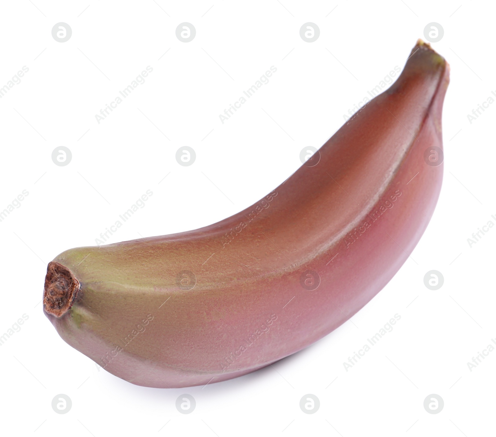 Photo of Tasty red baby banana isolated on white