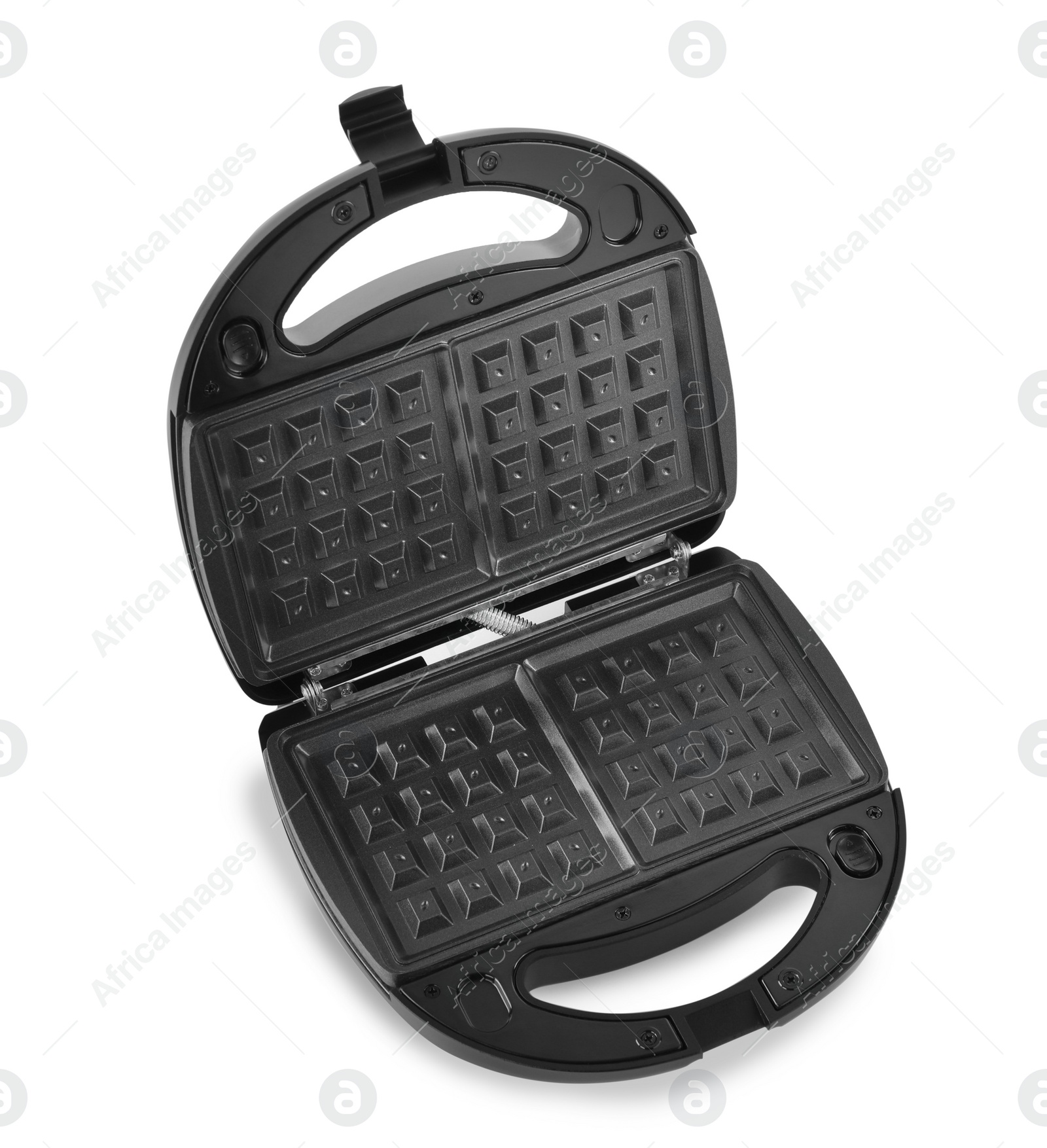 Photo of Modern electric waffle iron isolated on white