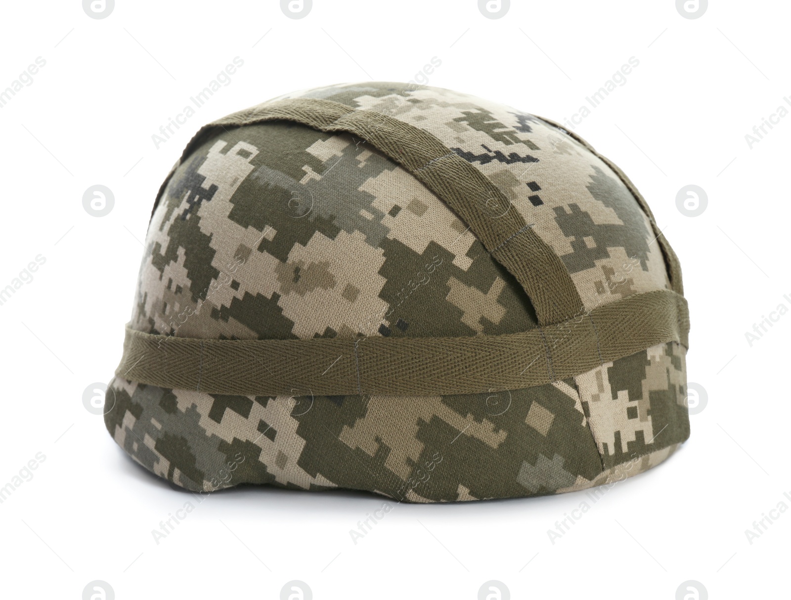 Photo of Military helmet on white background