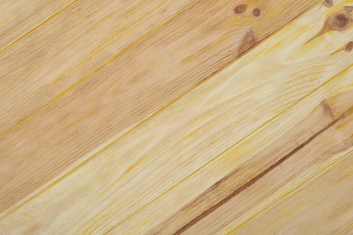 Texture of wooden surface as background, top view