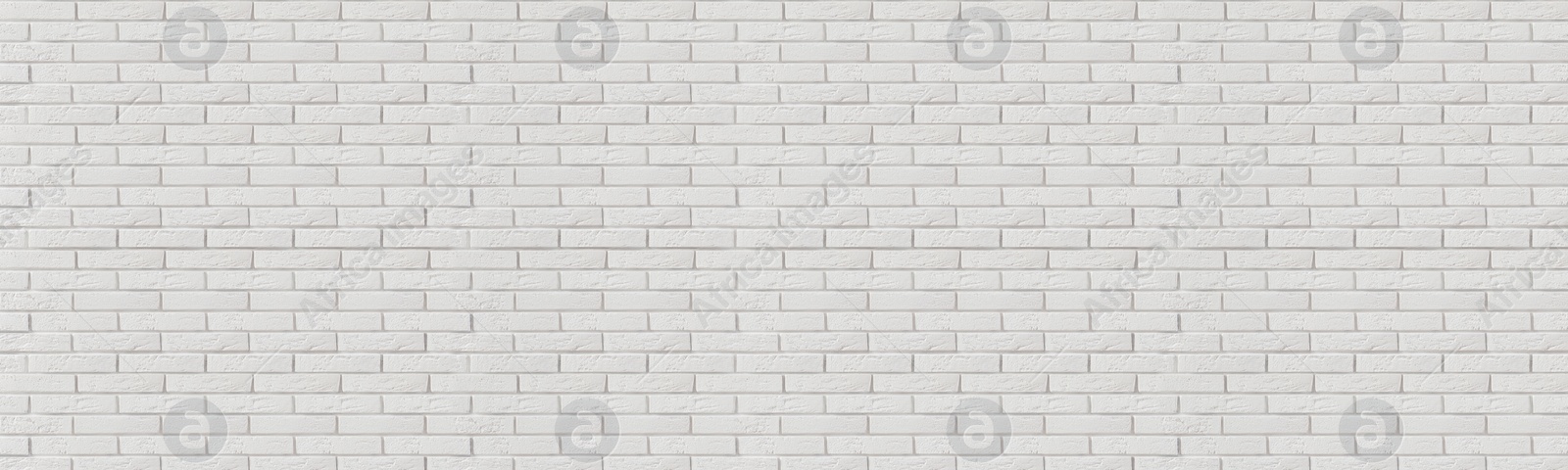 Image of White brick wall as background. Banner design
