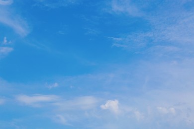 Photo of Beautiful blue sky with clouds as background