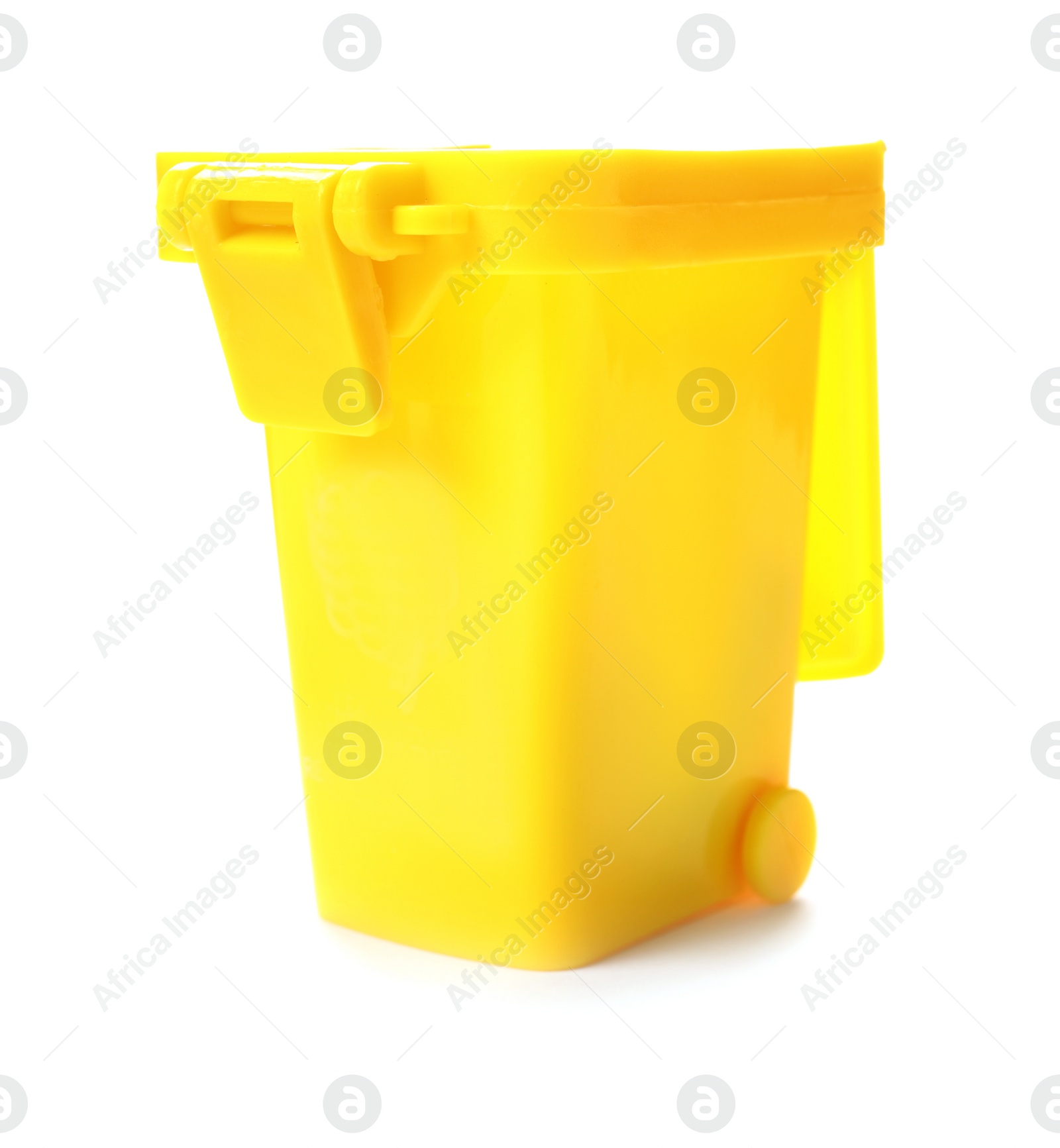 Photo of Trash bin isolated on white. Waste recycling concept