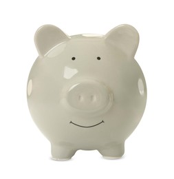 Piggy bank isolated on white. Saving money