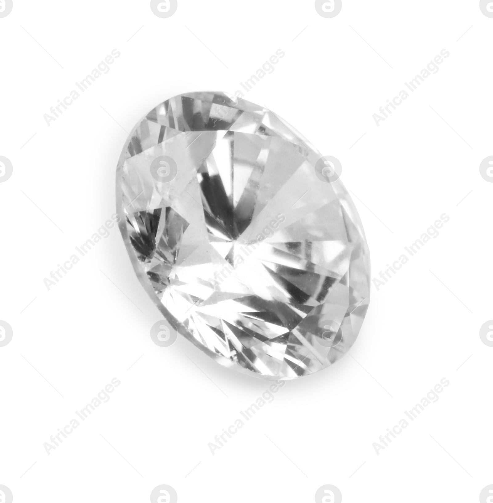 Photo of One beautiful shiny diamond isolated on white