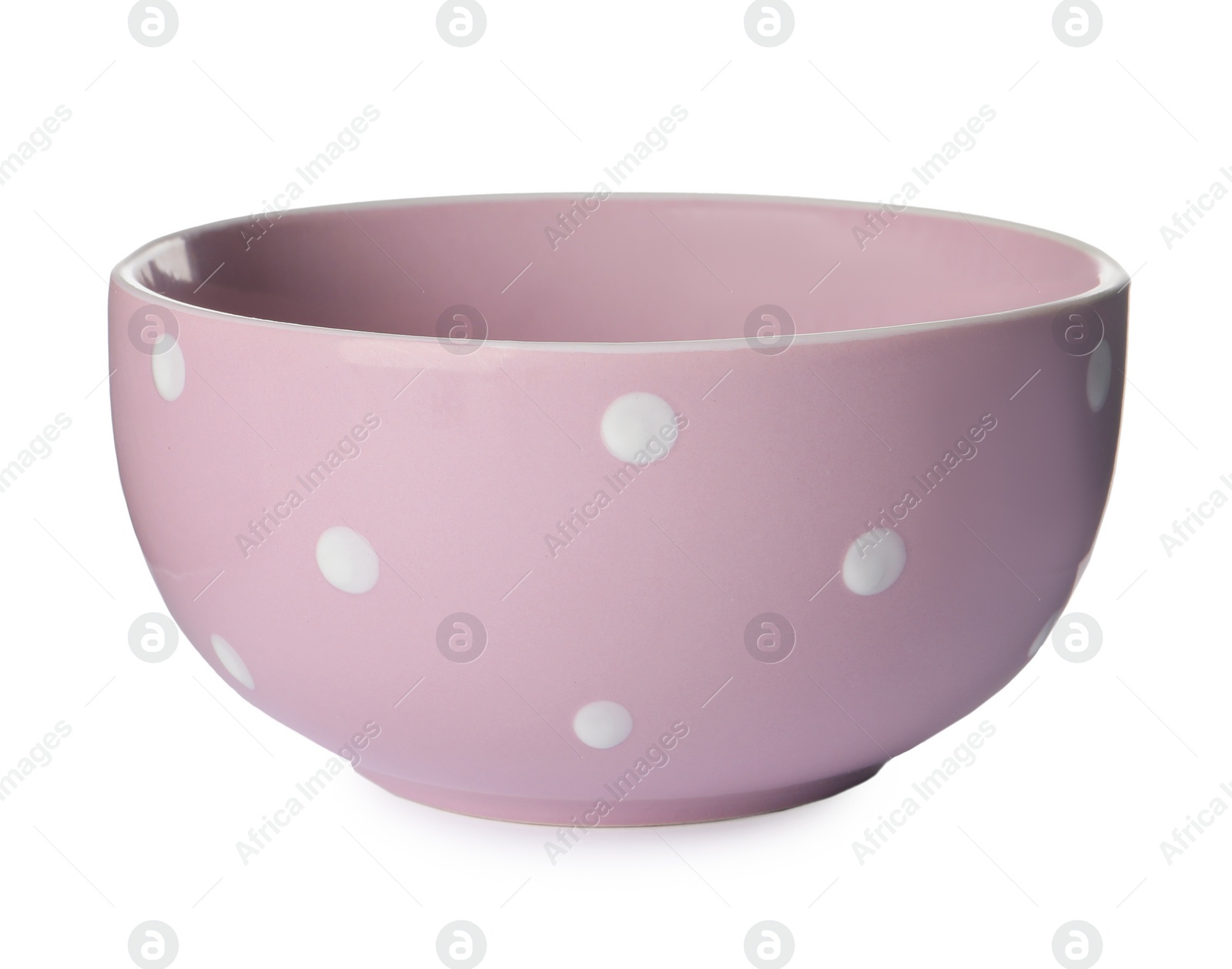 Photo of One beautiful ceramic bowl isolated on white