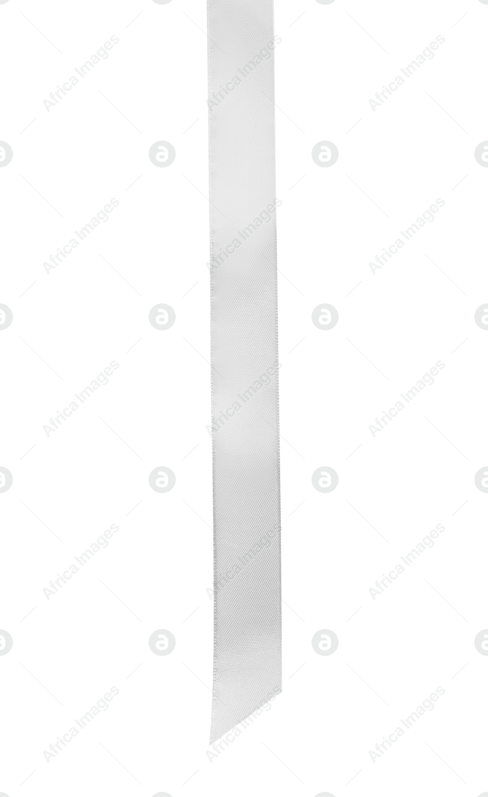 Beautiful ribbon isolated on white, top view Photo of Beautiful ribbon isolated on white, top view