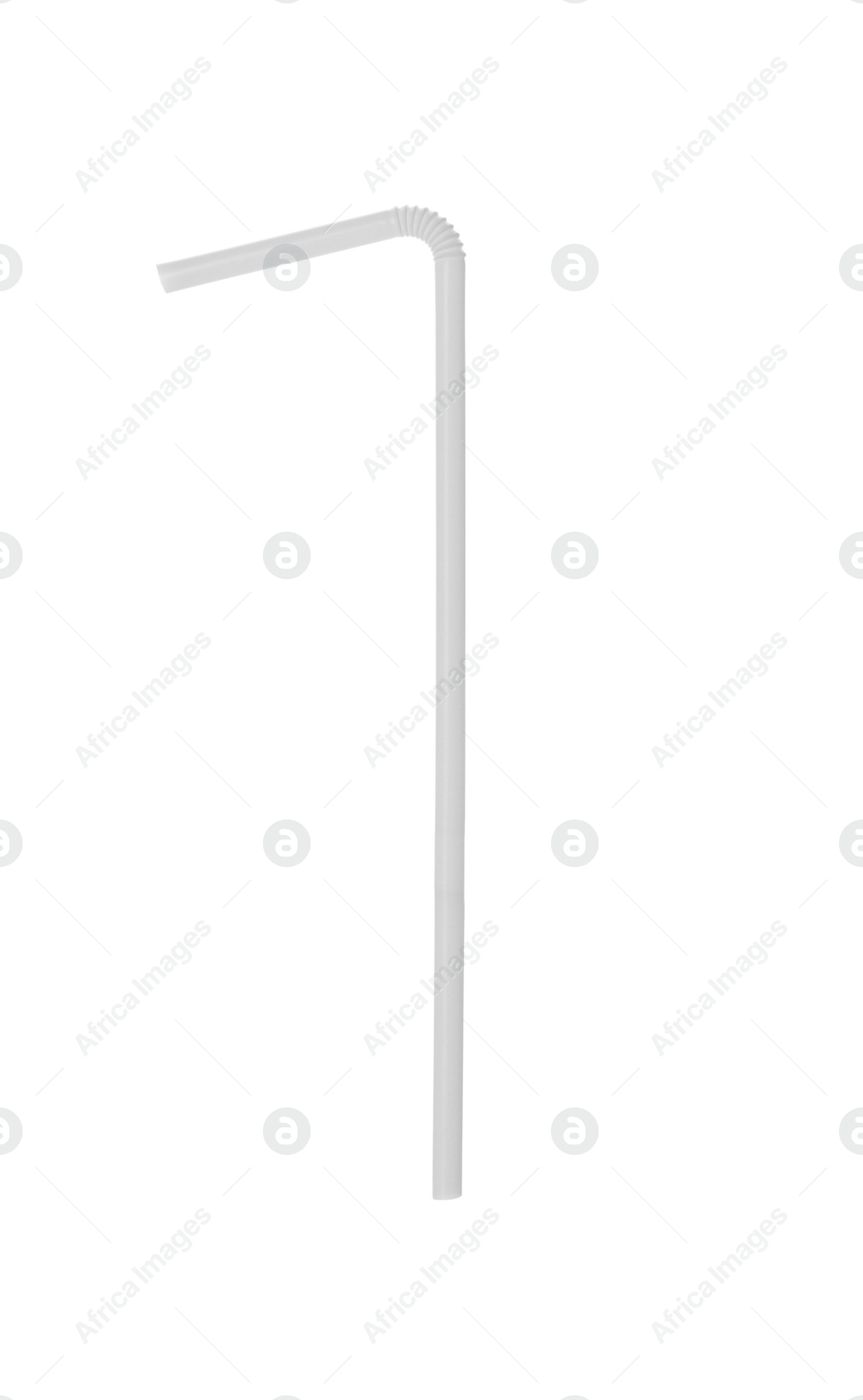 Photo of New plastic straw for drink isolated on white