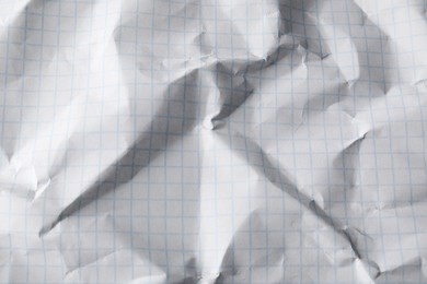 Crumpled sheet of paper as background, closeup