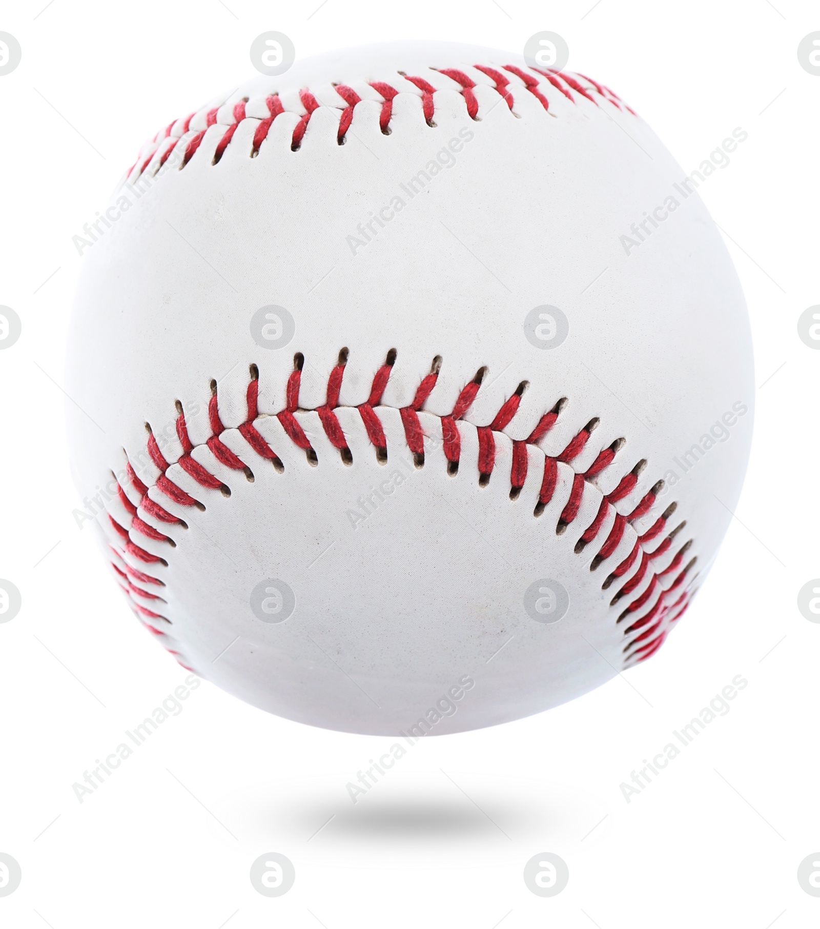 Image of One new baseball ball on white background