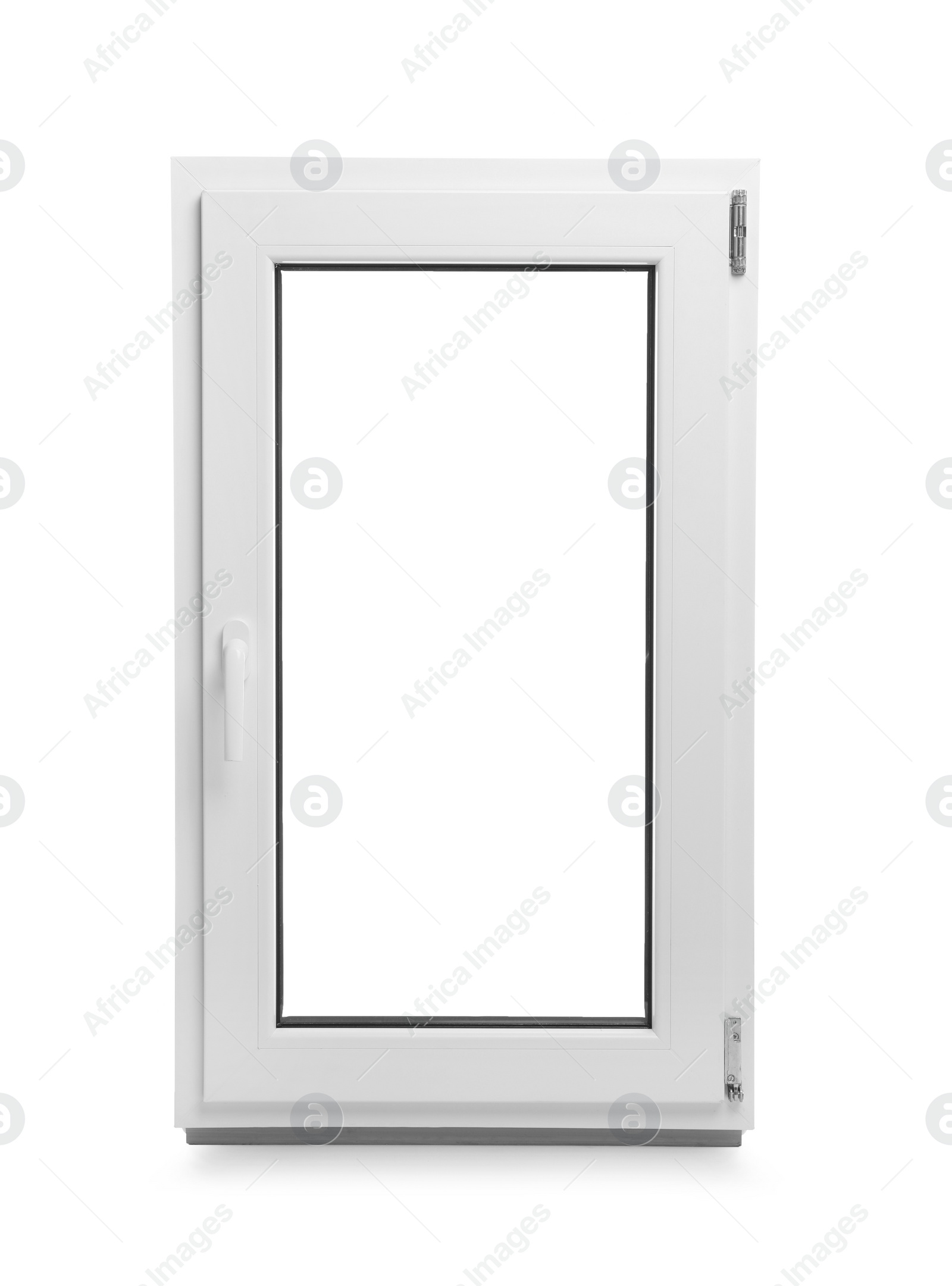 Photo of New modern single casement window isolated on white