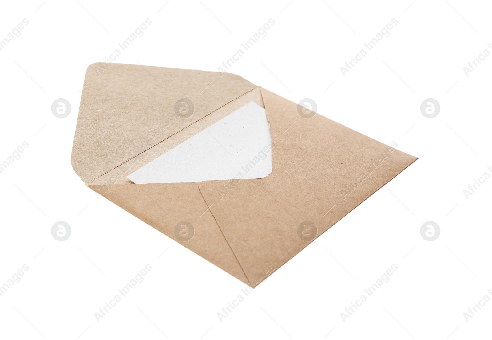 Photo of Brown paper envelope isolated on white. Mail service