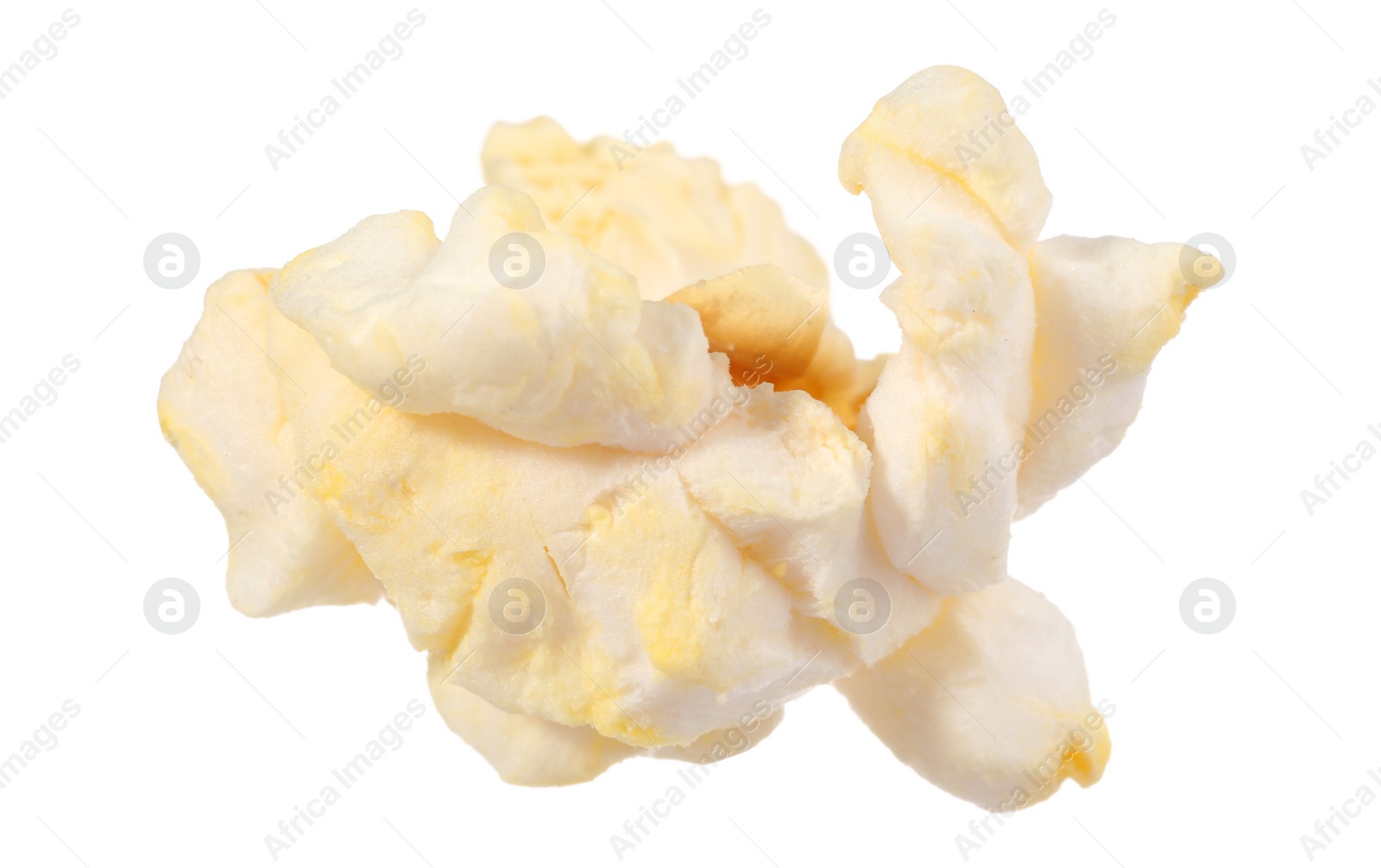 Photo of Kernel of tasty fresh popcorn isolated on white