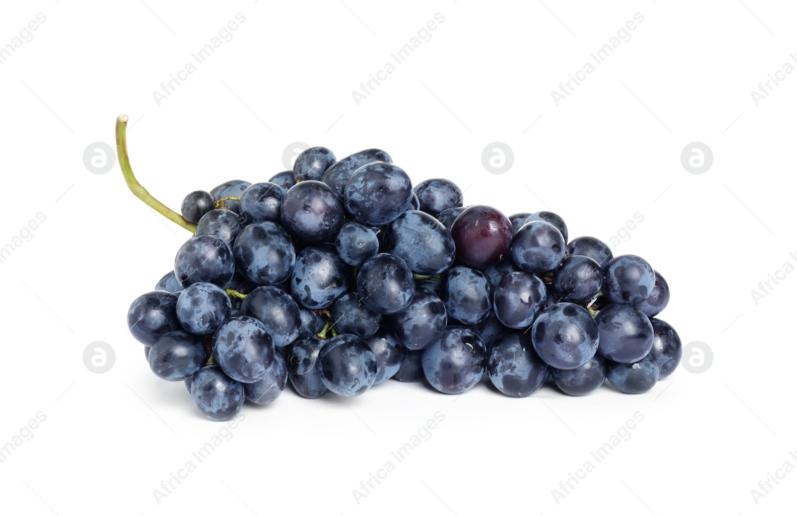 Photo of Bunch of fresh ripe juicy grapes isolated on white