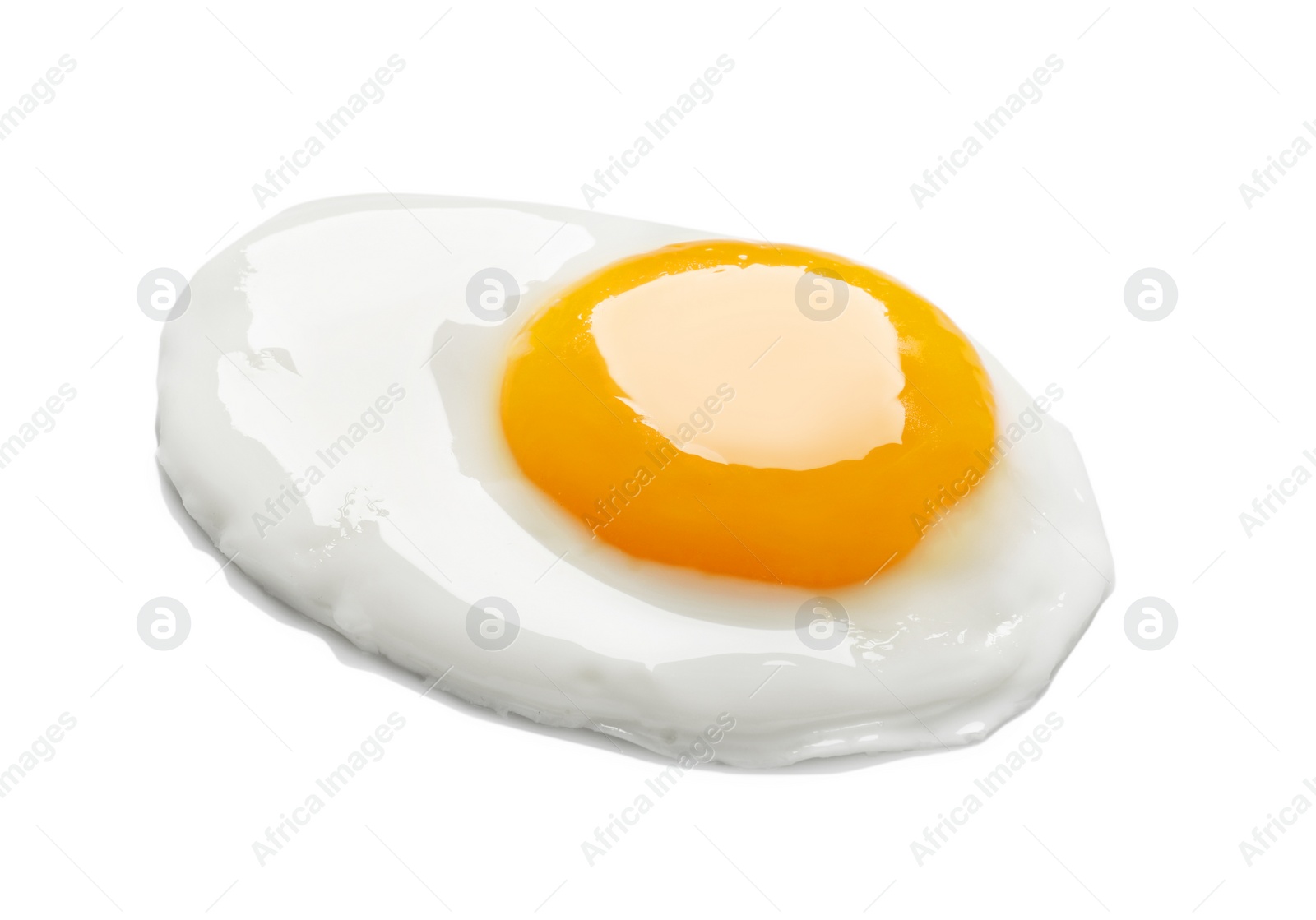 Photo of Tasty fried chicken egg isolated on white