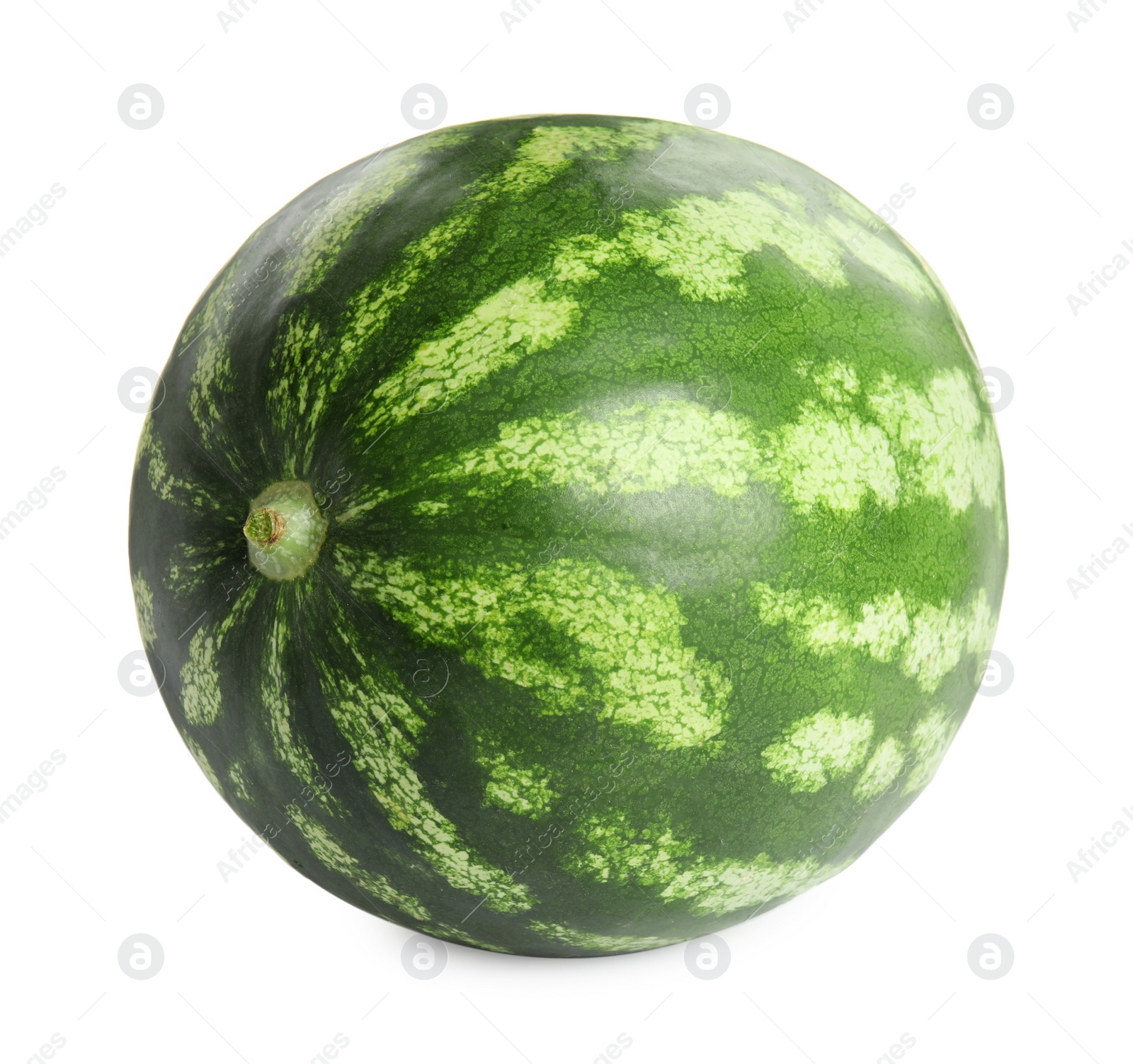 Photo of Whole delicious ripe watermelon isolated on white