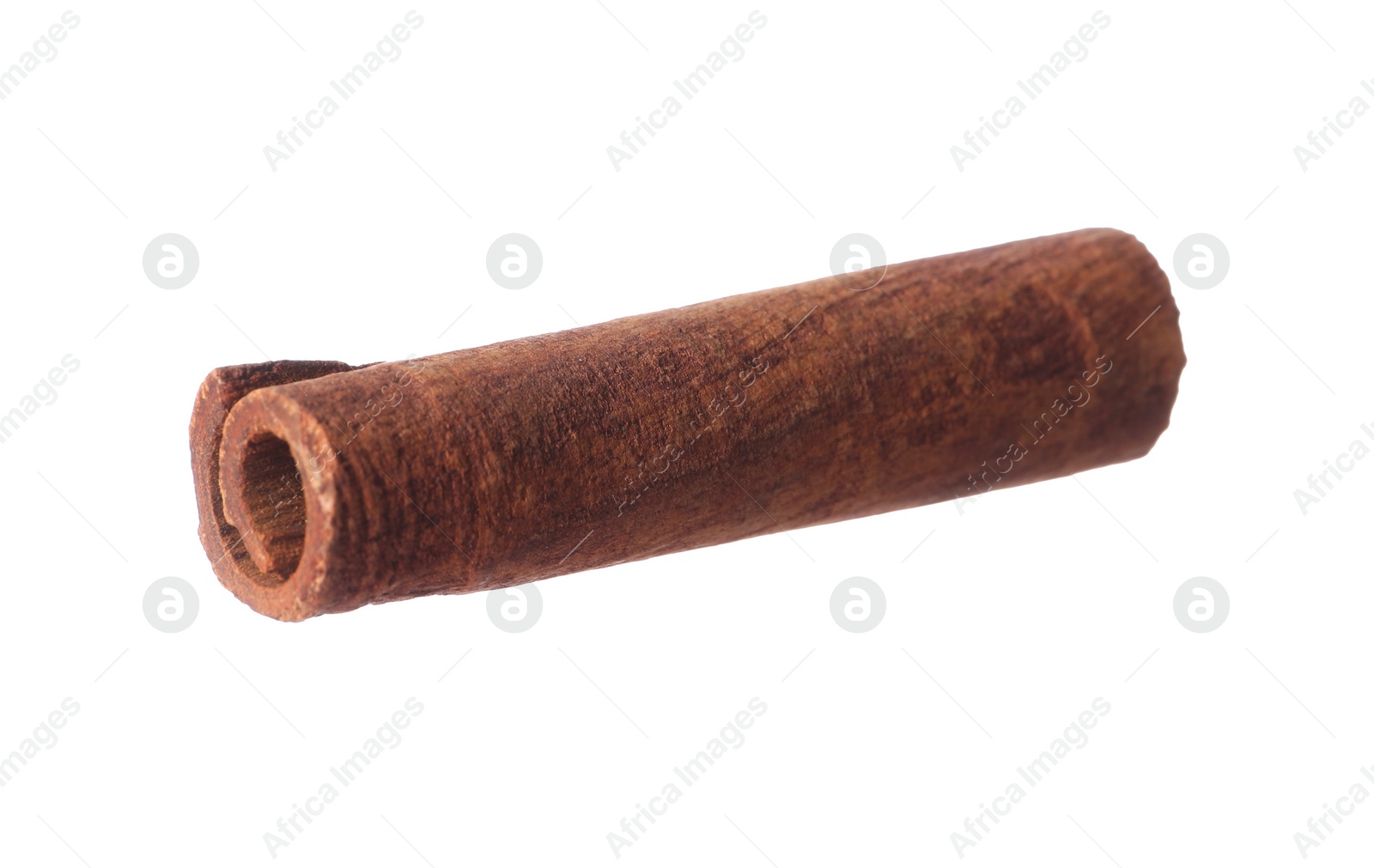 Photo of One aromatic cinnamon stick isolated on white