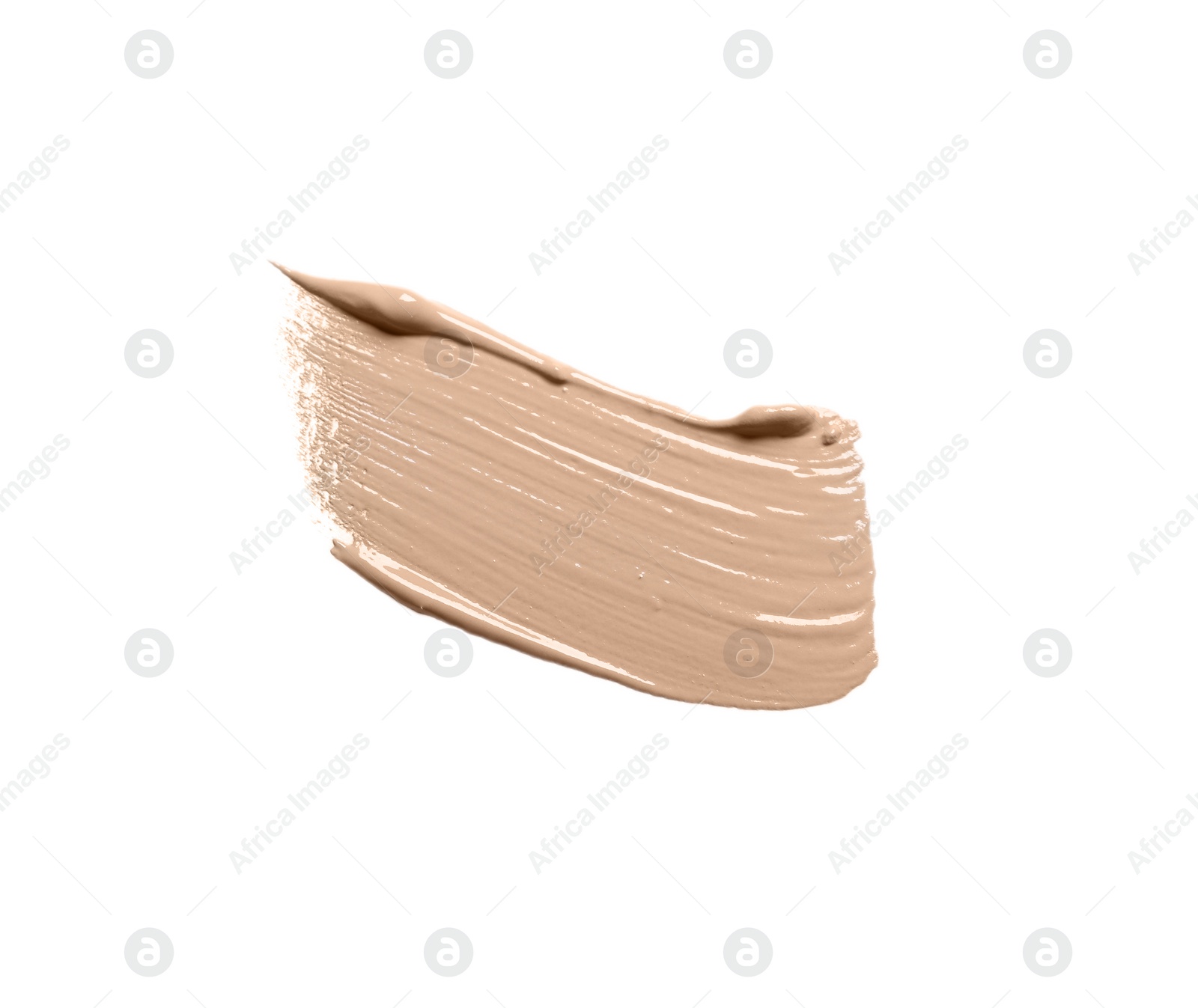 Photo of Smear of skin foundation isolated on white, top view