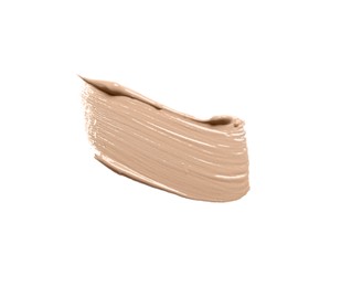 Smear of skin foundation isolated on white, top view