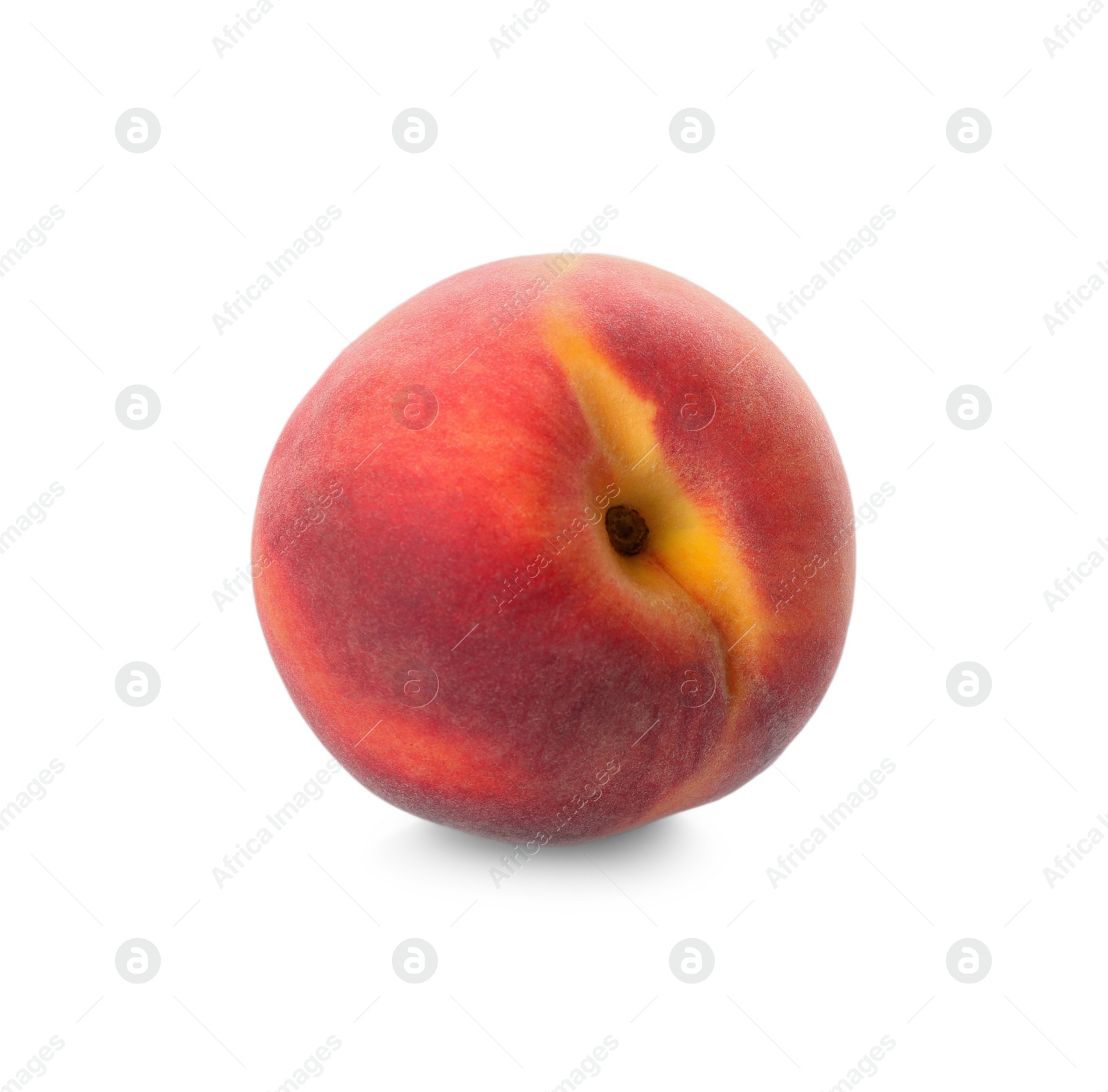 Photo of Delicious ripe juicy peach isolated on white