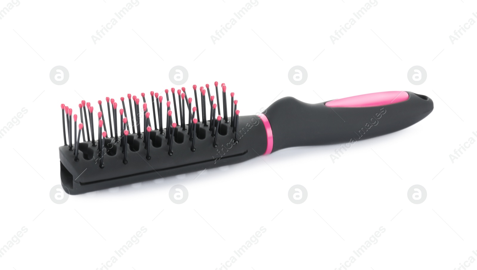 Photo of New vented hair brush isolated on white
