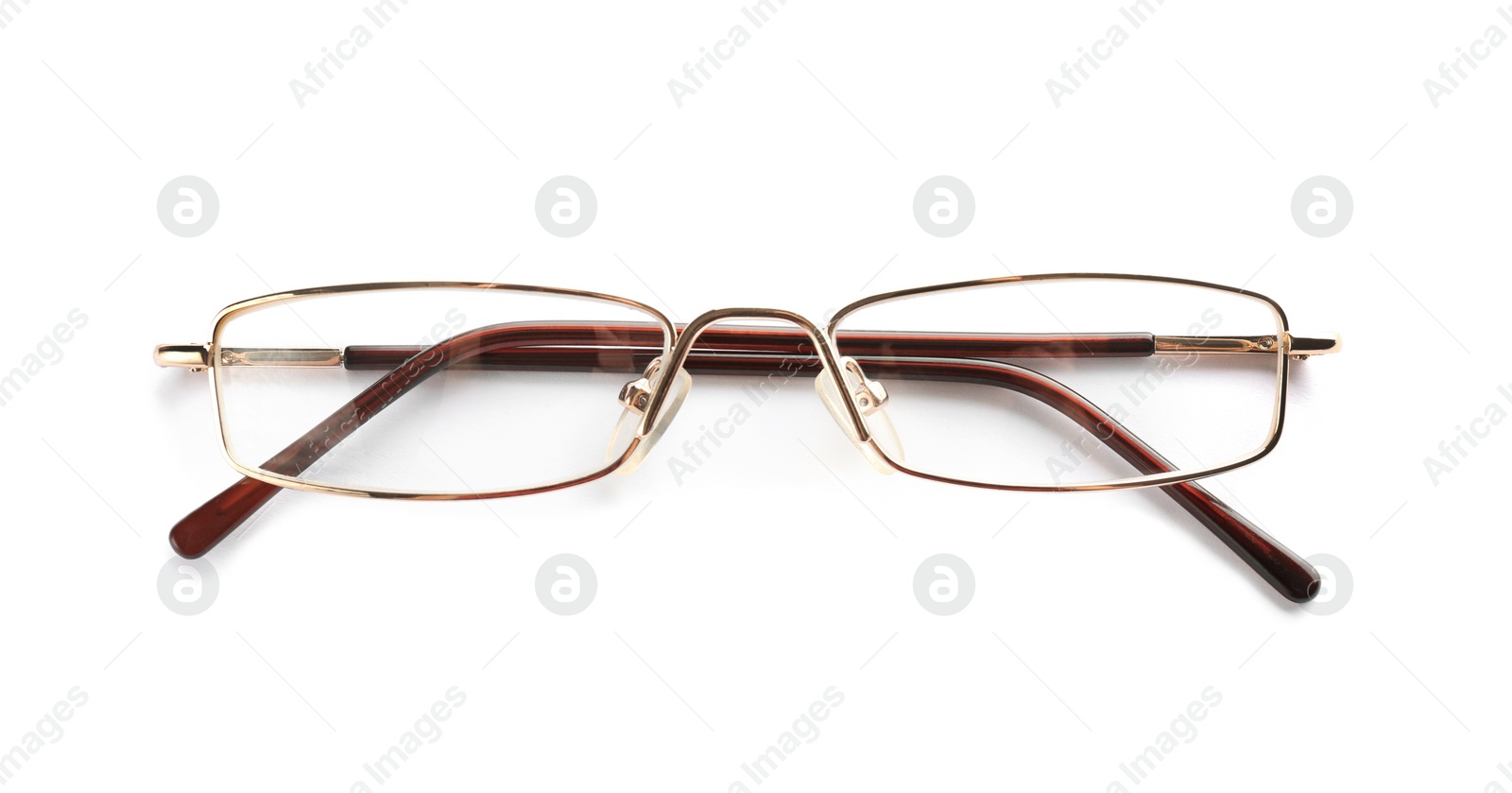 Glasses with corrective lenses on white background. Vision problem Photo of Glasses with corrective lenses on white background. Vision problem