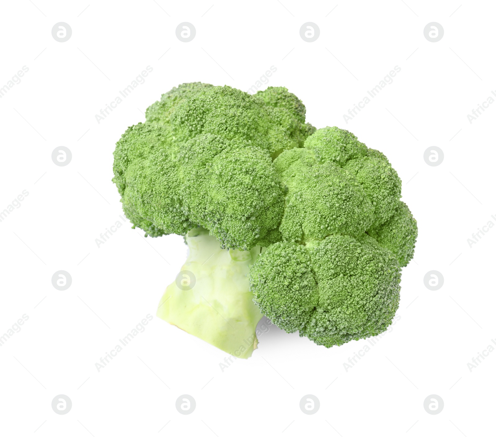 Photo of Fresh raw green broccoli isolated on white