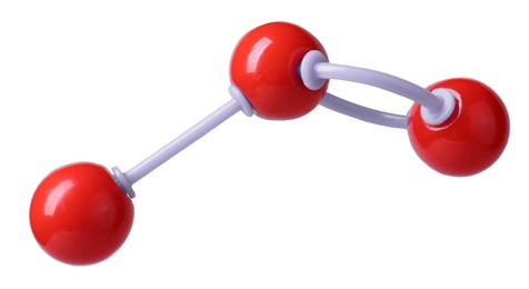 Molecular atom model on white background. Chemical structure